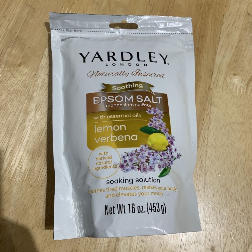 Yardley London Soothing Epsom Salt Lemon Verbena 1LBS Bag